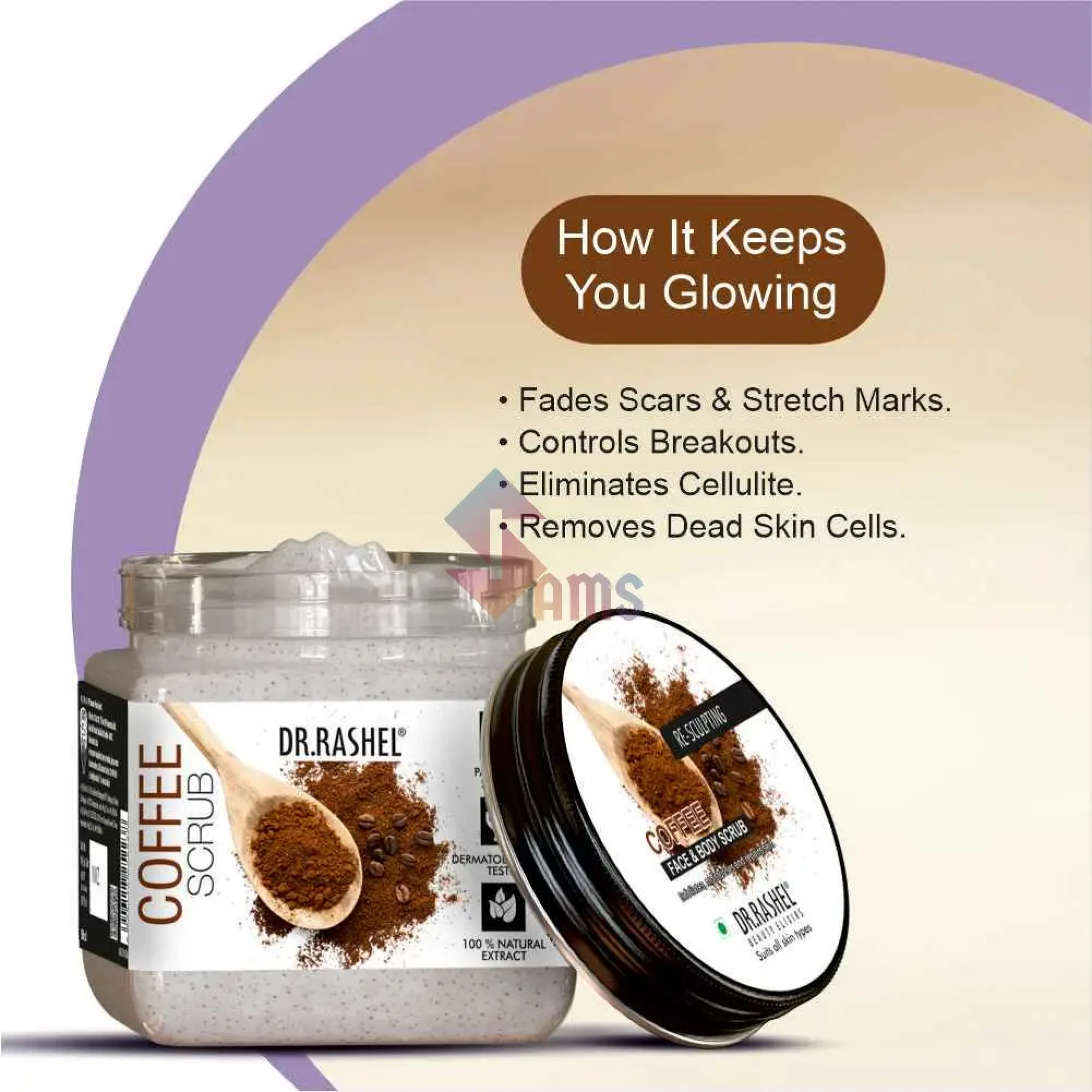 Dr Rashel Coffee Scrub 2 .webp